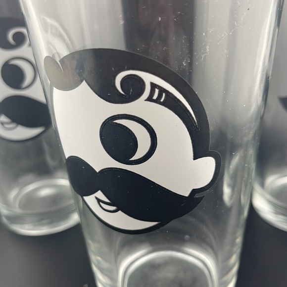 Set of 3/ Natty Boh Mr. Boh National Bohemian Glass Cup / Baltimore Maryland - Picture 3 of 3